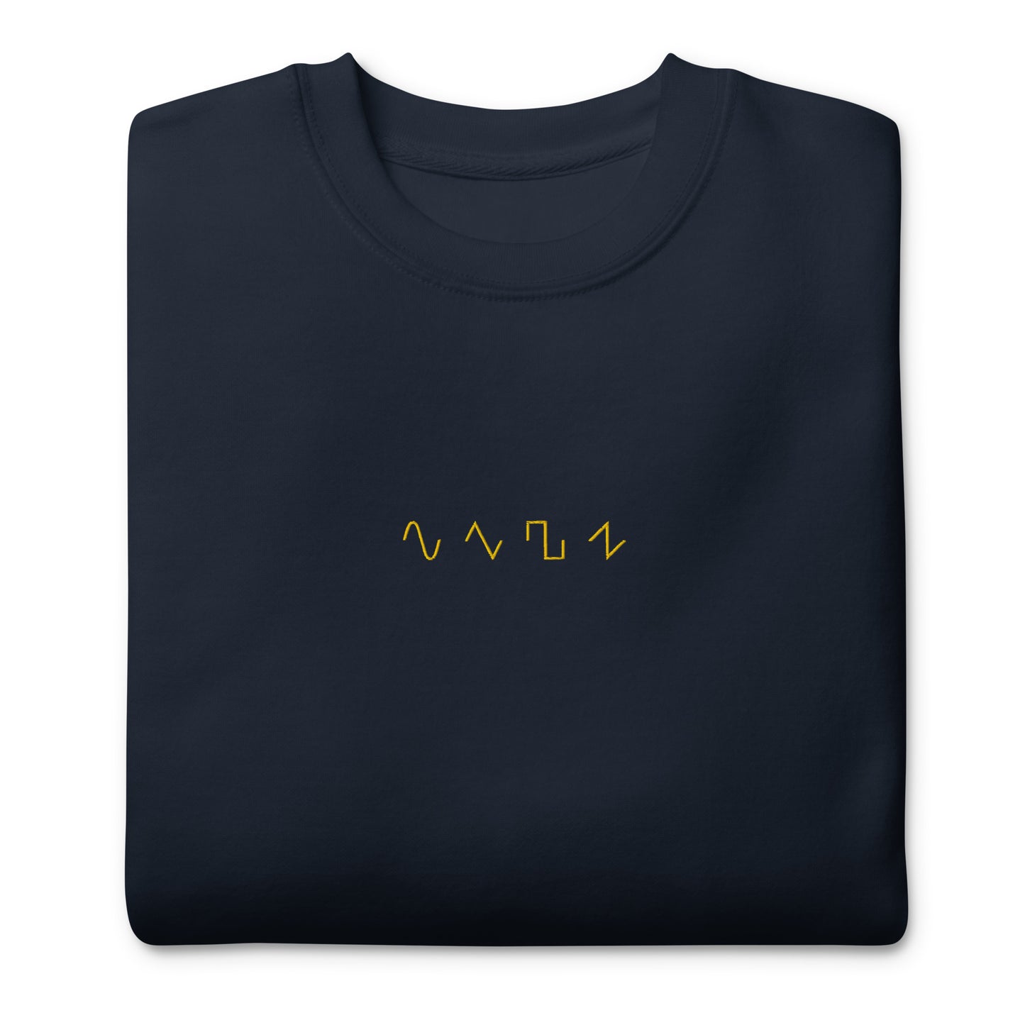 Dezolent's Basic Shapes Navy Blue Crewneck Sweatshirt